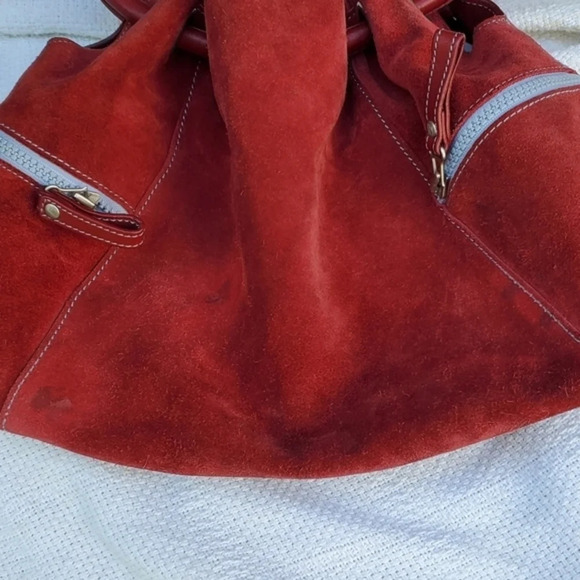 Cole‎ Haan gathered  suede satchel - Picture 10 of 11